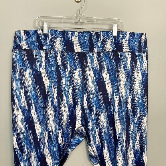 fullbeauty Sport Women's Size 26/28 Blue and White Leggings Stretch Activewear - Picture 5 of 12